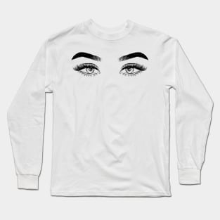 Eyes Woman Face Long Sleeve T-Shirt